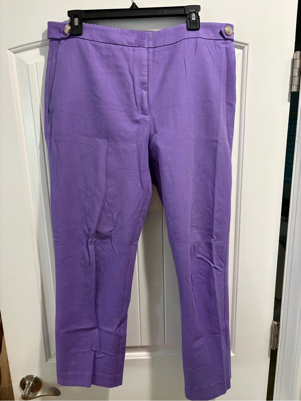 Ann Taylor Vibrant Lavender Straight-Leg Pants